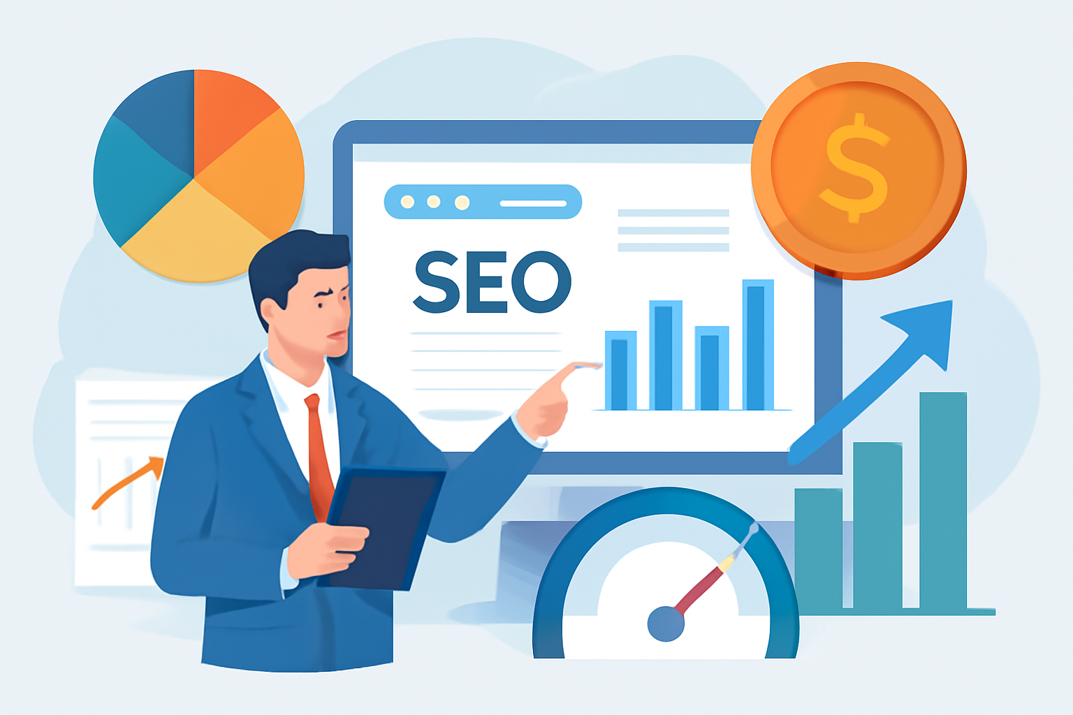 Как измерить эффективность и окупаемость SEO-продвижения: понятные метрики, расчёты и привязка к бизнес-результатам